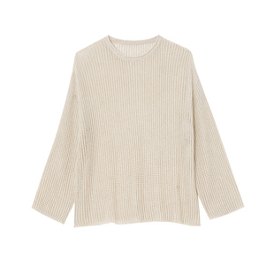 慵懒度假风镂空亚麻套装！sofa天丝混纺纸片人针织罩衫+半身裙女