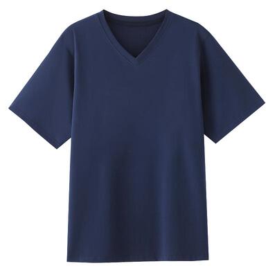 V领上衣宽松显瘦遮肚大码体恤