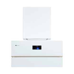 德普凯信X5白色油烟机家用侧吸大吸力纳米抗污超薄变频抽油烟