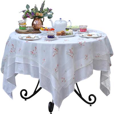 中古风绣花蕾丝桌布防水测试推荐