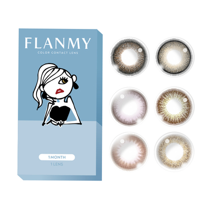 【官方正品】T-Garden FLANMY月抛2片大小直径彩色隐形近视眼镜