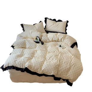 法式少女2026新款纯棉床单床上四件套全棉四季通用被套宿舍三件套