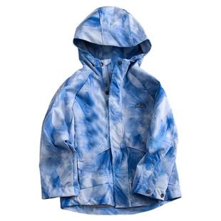 男女童装扎染印花连帽插肩长袖2025春季新款休闲连帽小孩外套K523