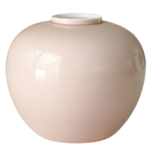 雅辑 烟粉圆融 陶瓷花瓶花器 景德镇手工花插家居摆件 新中式插花