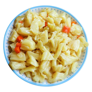 开味下饭菜菜花梗即食吃粥配的小菜早餐农村宴席预制菜花菜梗泡菜