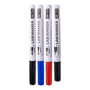 亚通防酒精记号笔Asia-tone LM710油性防水速干塑料用标记笔耐低温0.5-1MM大学生物工业实验室笔马克笔盒装