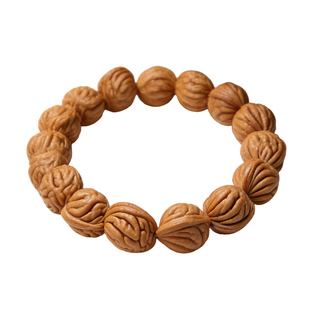 山中玉龙纹桃核手串精品桃枭高端男女金鱼眼文玩链天然野生护身符