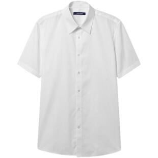 【棉涤易烫】雅戈尔短袖衬衫夏季商务休闲纯白修身职业衬衣男4097