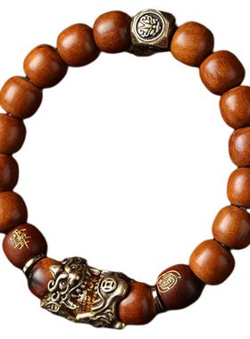 【龙虎山发货】貔貅四象老型珠玉化枣木手串手工艺非遗技艺可盘玩