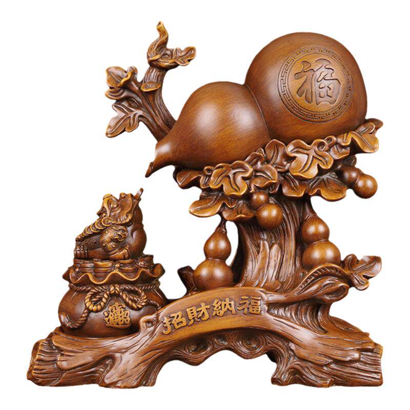 招财金蟾葫芦摆件玄关电视柜博古架装饰福禄平安长辈朋友生日送礼