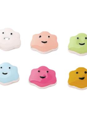 闺蜜笑脸云朵滴胶吊坠手链坠子挂件s925纯银 横穿隔珠饰品diy配件