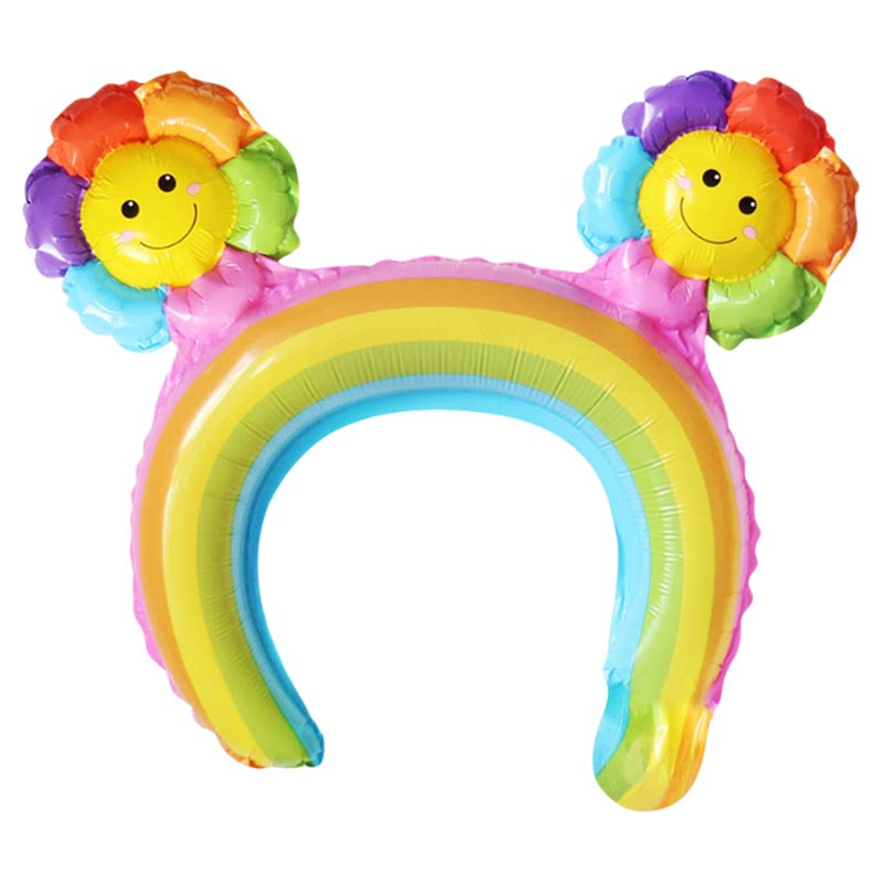 幼儿园开学铝膜气球发箍印字logo