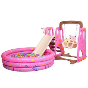 多功能室内外儿童滑梯秋千组合加长滑梯家用地摊宝宝玩具加厚加大