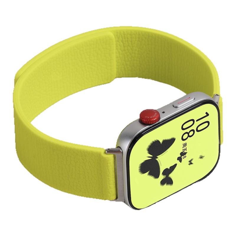 适用华为watchfit4pro新款fit5pro手表带fit3手环荔枝纹磁吸硅胶腕表带fit2运动new智能手环女生夏季透气表链