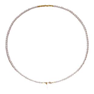 珍珠项链手链耳钉首饰套装女baby珠小米珠正圆叠戴18K古法碎金子