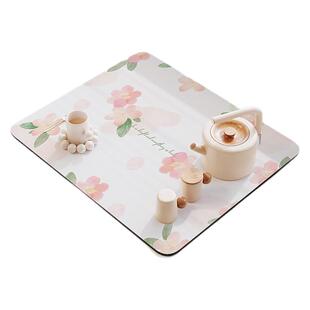 厨房台面沥水垫硅藻泥吸水垫桌面餐具干燥垫杯垫免洗茶台吧台垫子