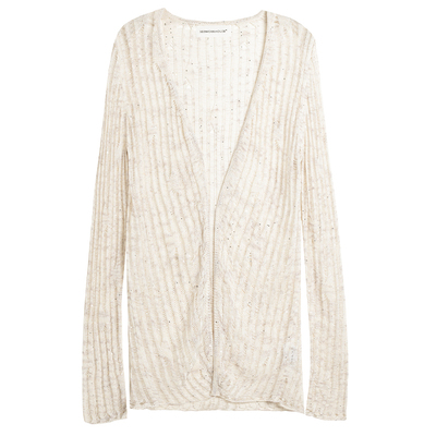 322WORKHOUSE亚麻棉针织开衫外套女2025新款夏季薄款镂空上衣B717