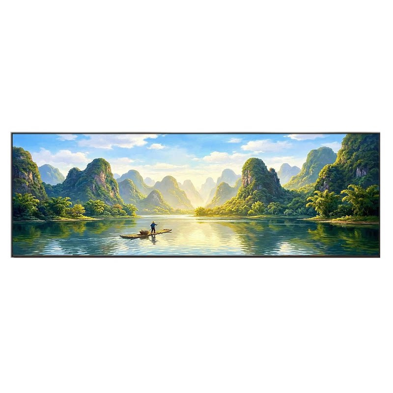 桂林山水客厅沙发背景墙装饰画现代简约背有靠山挂画山水风景壁画