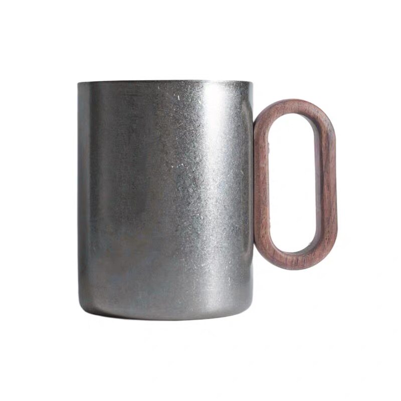 304不锈钢咖啡杯双层复古咖啡杯