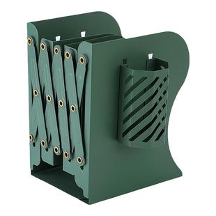 可伸缩书立架桌面书本收纳资料整理置物架加厚金属铁质办公室桌面书立书架文件架文件夹架归类文件栏学生用品