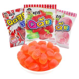 旺旺旺仔qq糖草莓味零食网红爆款糖果儿童零食果汁软糖橡皮糖批发