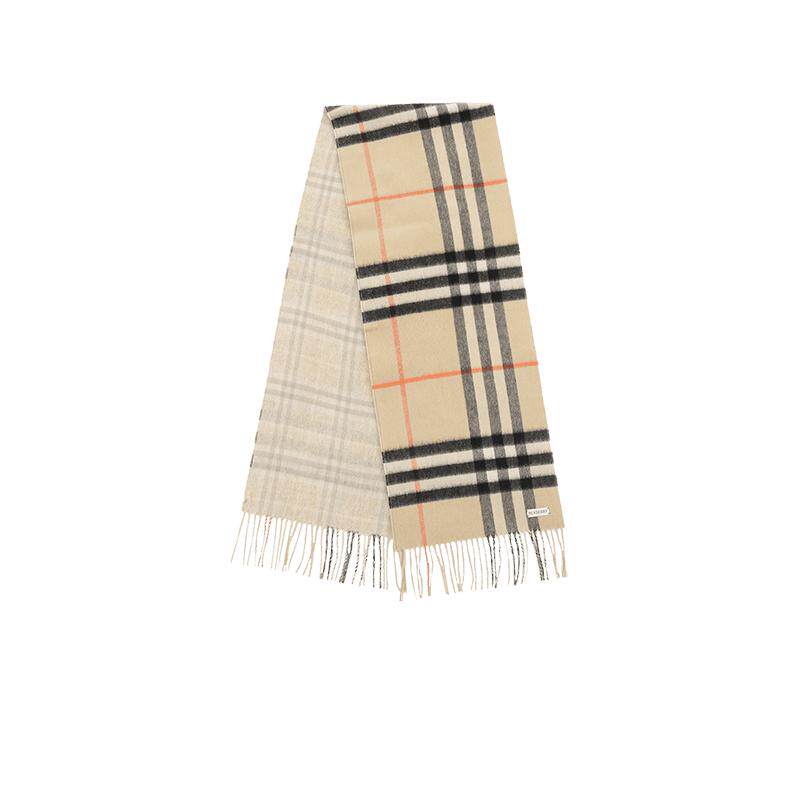 BURBERRY秋冬款山羊绒围巾格纹