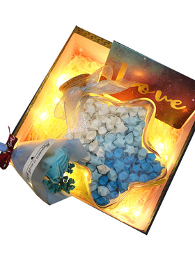 创意幸运星玻璃木塞漂流材料成品