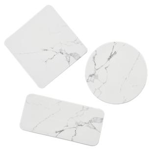 日式寿司盘陶瓷甜品蛋糕摆盘点心盘创意长方形平盘西餐大理石托盘