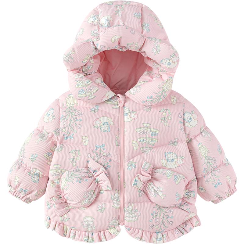 巴拉巴拉女童羽绒服宝宝加厚外套