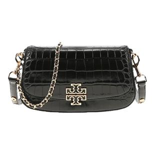 ToryBurch奥莱款Britten小号鳄鱼纹牛皮单肩斜挎手提法棍包141015