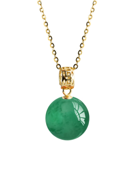 天然非洲翠吊坠单坠小众轻奢项链