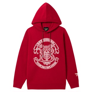 【赤焰纹章】BOYLONDON冬季潮牌情侣毛衣慵懒宽松红色上衣N60039