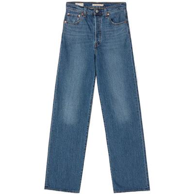 商场同款女士高腰修身直筒牛仔裤