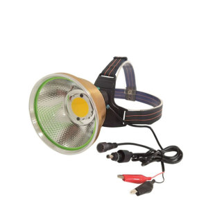 12v散光头灯超亮大泛光蜈蚣黄鳝蚂蟥黄光聚光强光led外接电瓶灯头