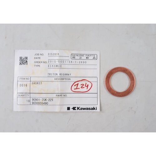 Gasket PN 9090175K221 9000031490 For Kawasaki 8S60MCE Genuin