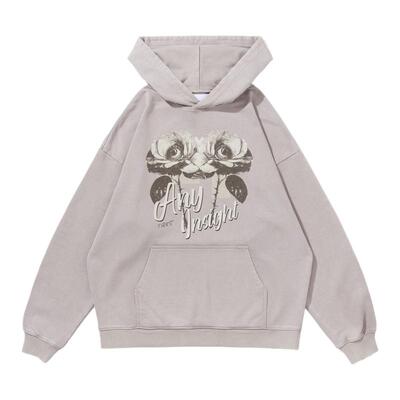 TIRES洗水印花连帽卫衣新款