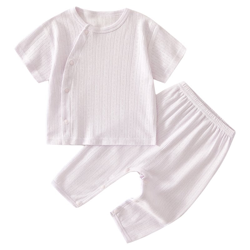 婴儿分体套装夏季纯棉宝宝衣服短袖长裤家居服打底薄款内衣