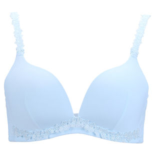 tutuanna春夏女士聚拢文胸内衣 光面无痕简约纯色防下垂文胸罩女