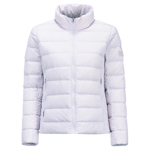 黑冰户外600蓬鹅绒立领无帽保暖内胆轻薄短款排骨羽绒服女款8161