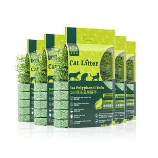 【超值囤货装】耐威克绿茶豆腐猫砂30kg12包 木薯混合猫砂包邮