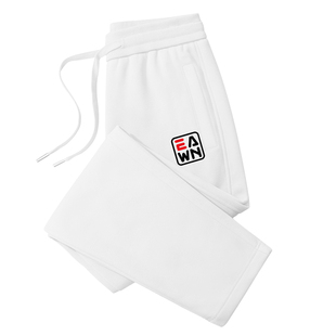 爆款春夏白色薄款运动裤女直筒纯棉大码休闲裤秋冬加绒加厚卫裤潮