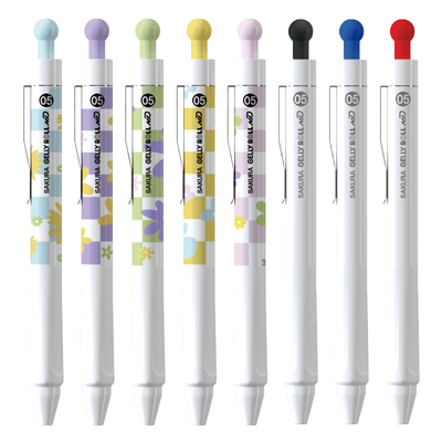 格纹fafa按动中性笔针管式