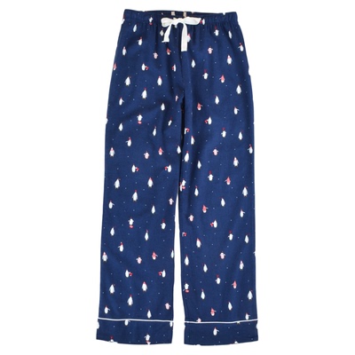 外贸家居裤卡通企鹅磨毛绒布