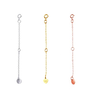 手链项链加长延长链纯银镀18K金链子配件珍珠锁骨链尾接长扣