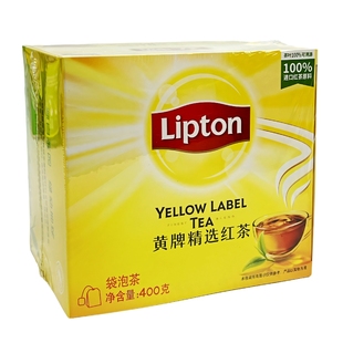 lipton立顿黄牌精选红茶400g200包红茶叶餐饮奶茶店专用红茶原料