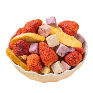冻干草莓干黄桃雪花酥烘焙专用原材料水果干草莓脆粒零食酸奶块