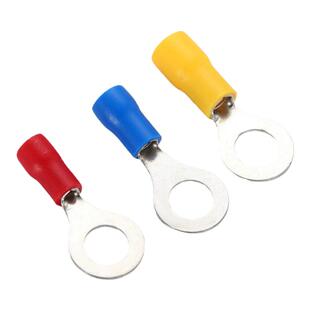 纯铜加厚RV圆形预绝缘冷压端子压线耳o型接线端子接线铜鼻子国标