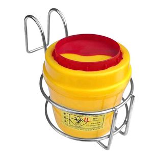 圆形利器盒托架挂架利器桶支架锐器盒放置架固定手消液挂架杯托架