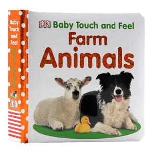 DK宝宝触摸书 农场动物 英文原版 Baby Touch and Feel Farm Animals  幼儿童英语启蒙绘本0-3岁 撕不烂纸板书亲子读物边学边玩