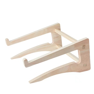 便携式学生笔记本电脑直播实木质品竖立式支撑架桌面增高散热支架